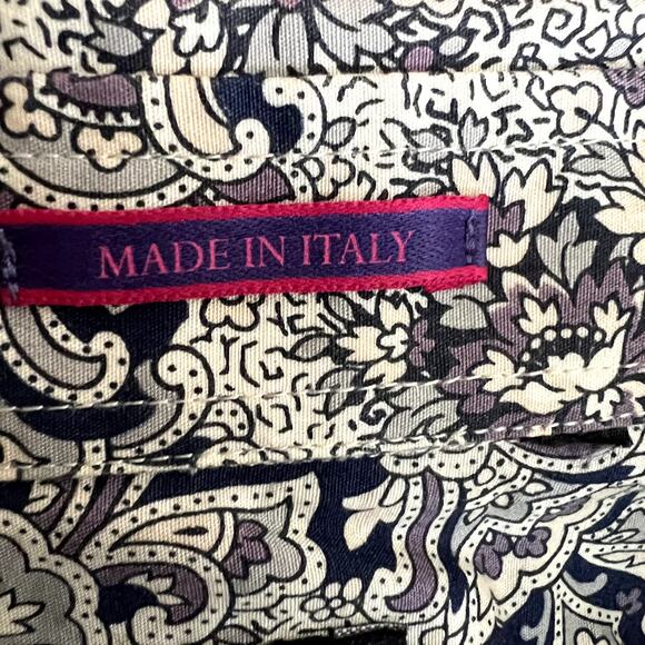 Paul Smith London Made Italy Men Shirt Paisley Button Up Dressy Preppy Designer - Picture 4 of 12